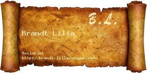 Brandt Lilla névjegykártya